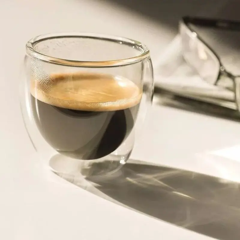Vaso doble vidrio 80ml 