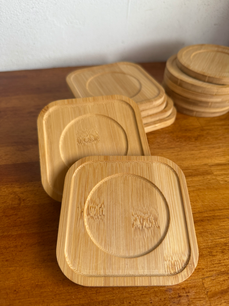 Posavasos bambú cuadrados x6