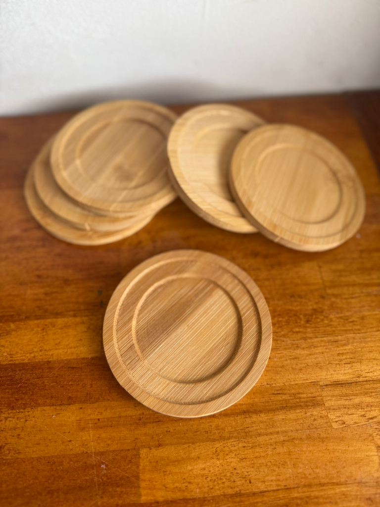 Posavasos bambú redondos x6