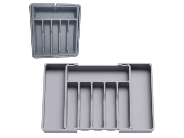 Cubiertero de plástico extensible Gris