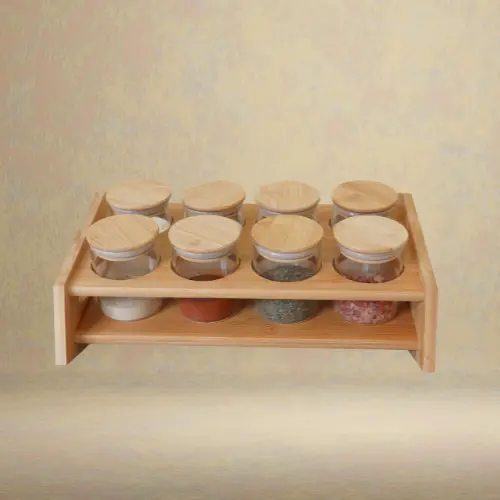 Juego de 8 especieros con base 