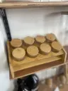 Juego de 8 especieros con base 