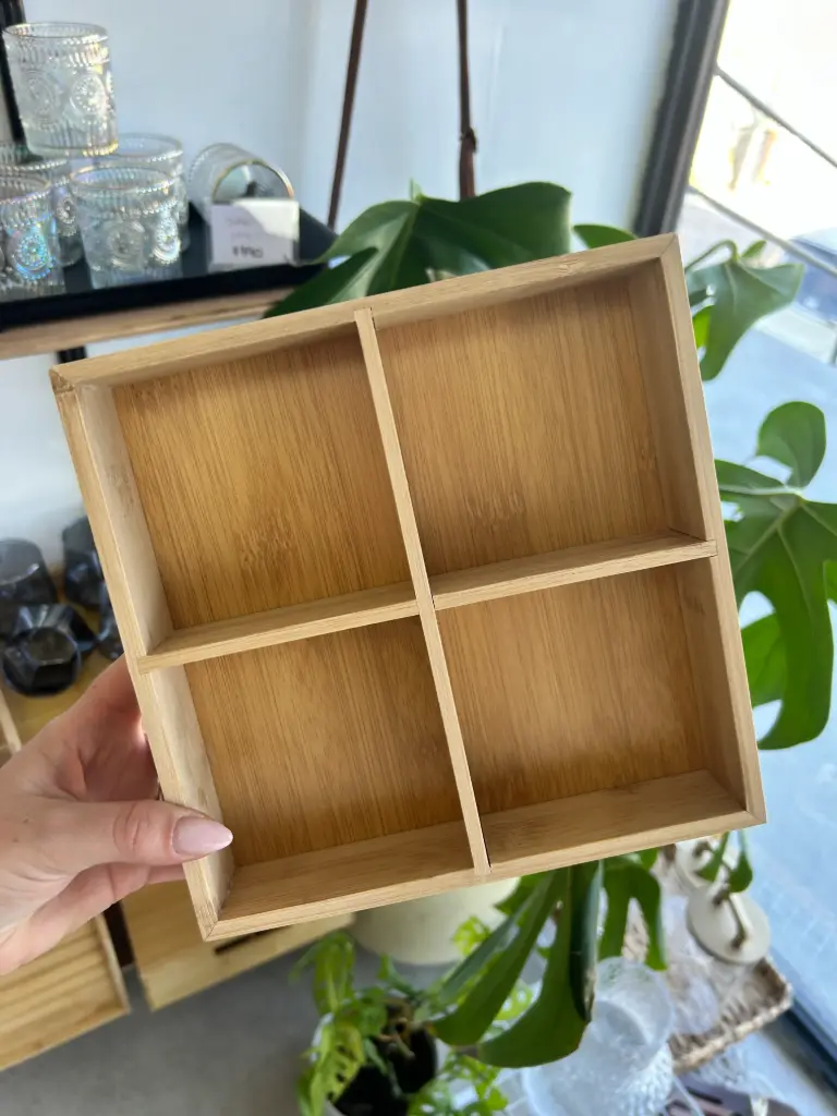 Organizador bambú 4 divisiones