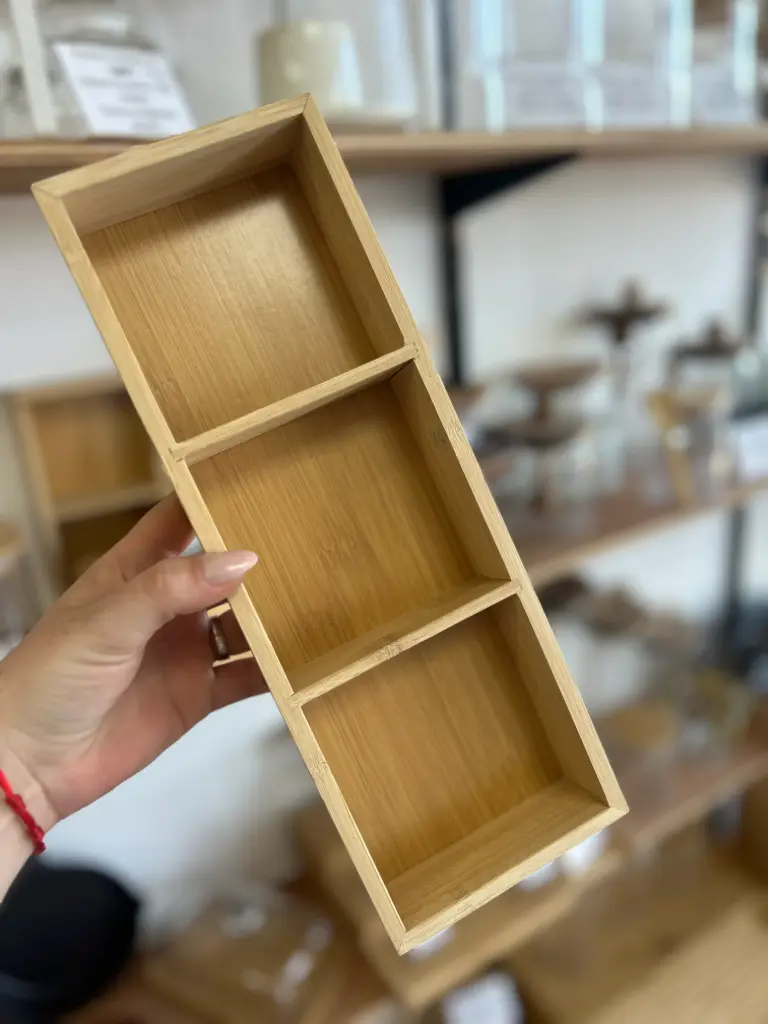 Organizador de bambú 3divisiones