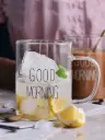 Taza transparente Good Morning