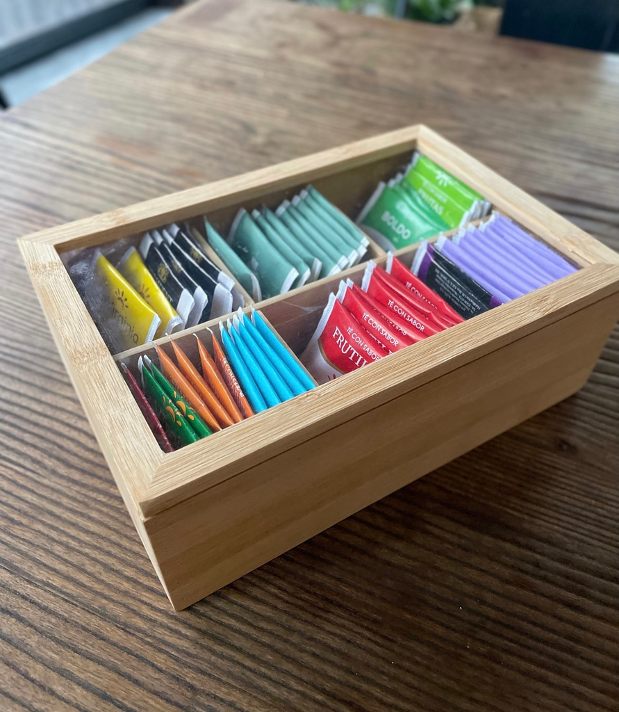 Caja de té 6 divisiones