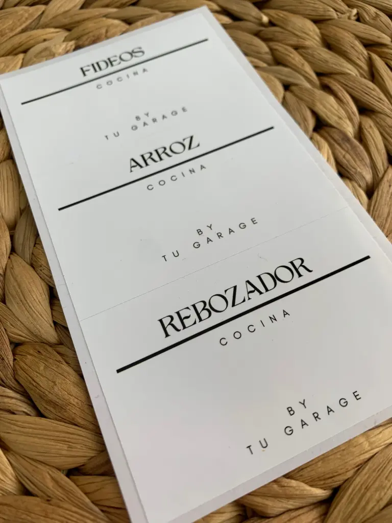 Etiqueta blanca GRANDE x 3