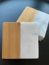Posavasos bambú y mármol CUADRADO x 4