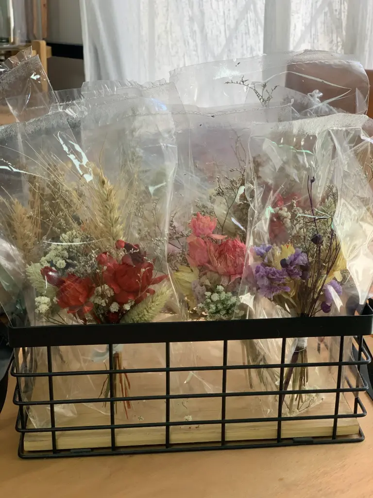 Mini ramos de flores secas (Rosa)