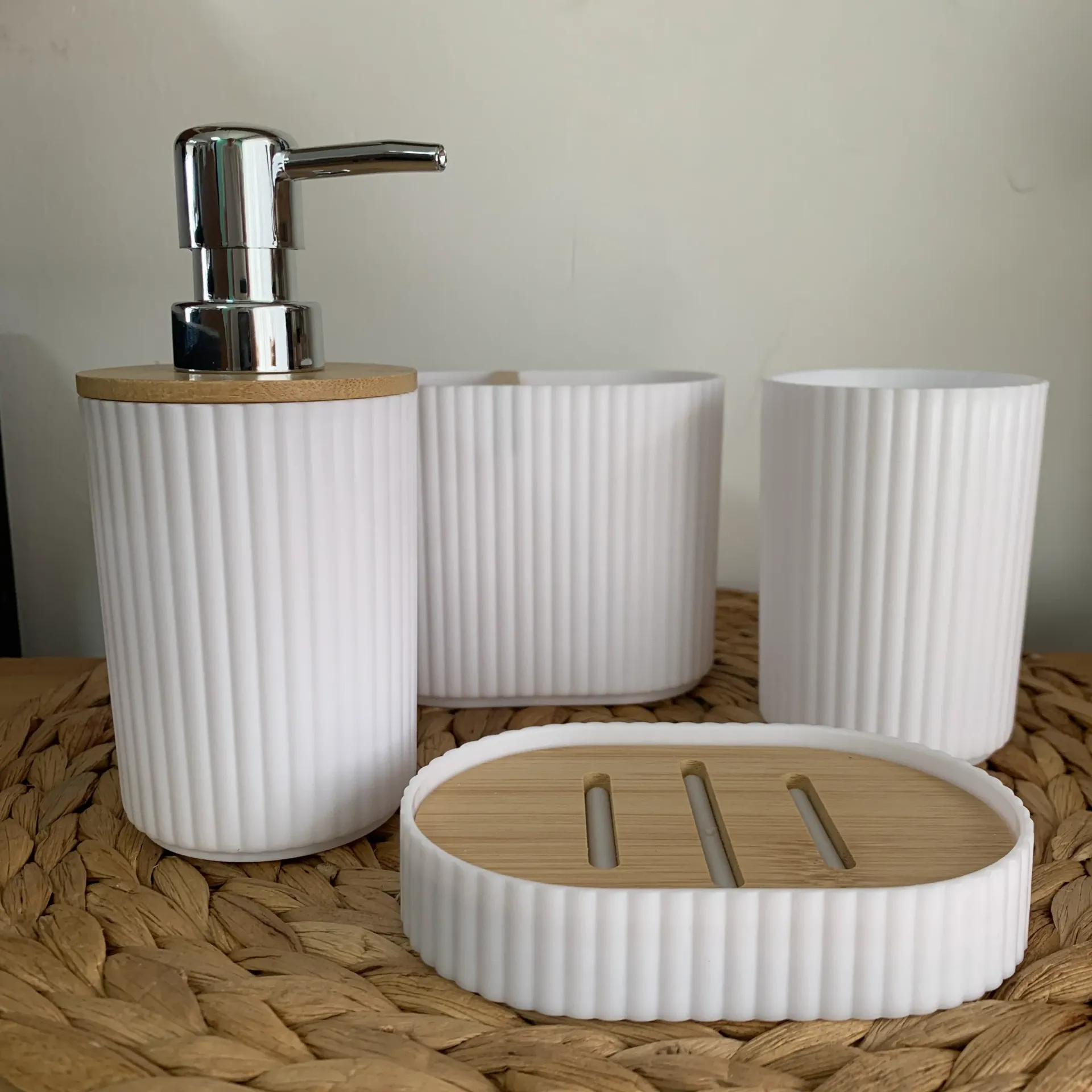 Set accesorios para baño BLANCO