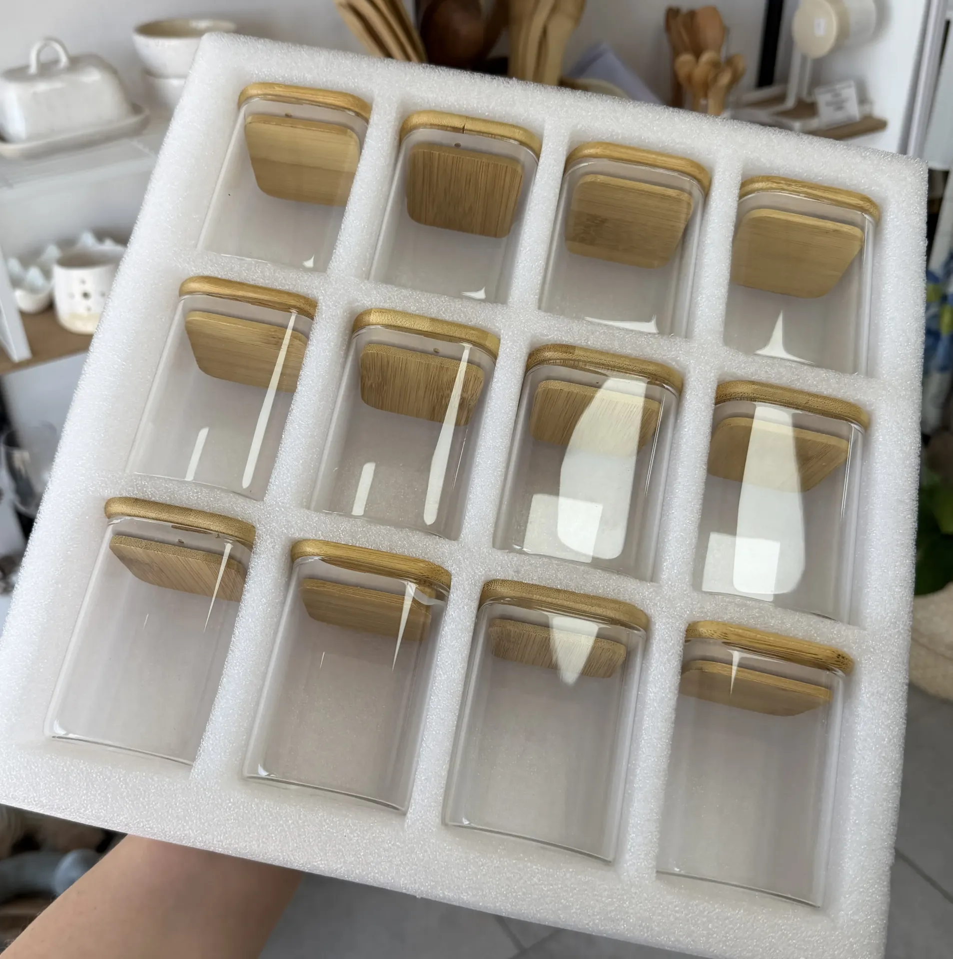 Set de 12 especieros cuadrados